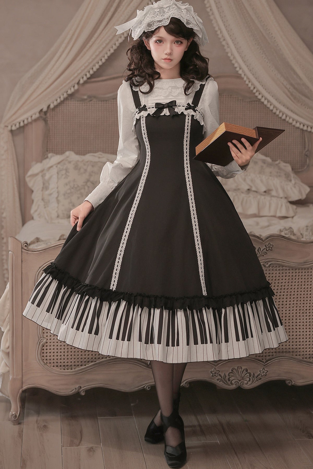 Bedrucktes Rüschenkleid- und Hemd-Set