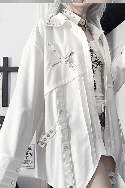 Fashion-Forward Long-Sleeve Shirt + Necktie