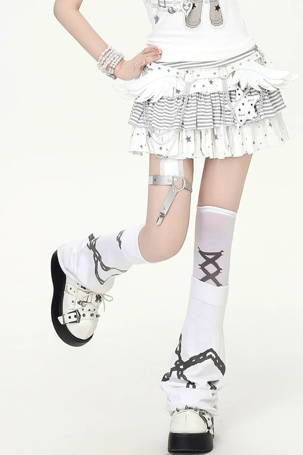 Monochrome Magical Girl T-Shirt + Skirt (with Belt)