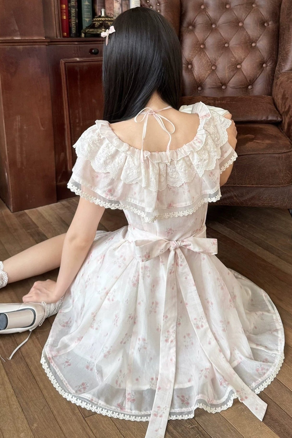 Floral Off-Shoulder Tea Break Dress
