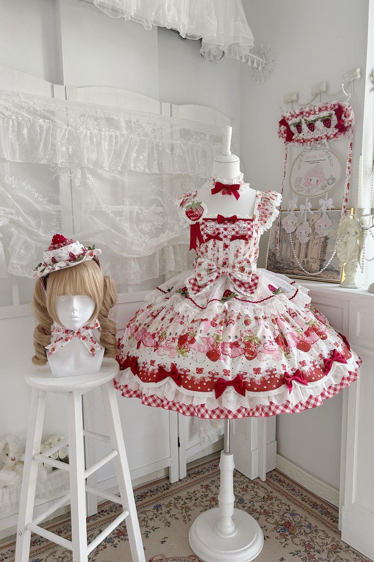 Abito Lolita Orsetto Fragola Dolce