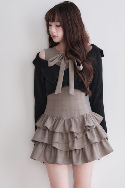 Multi-Layered Knit Top and Dress Set