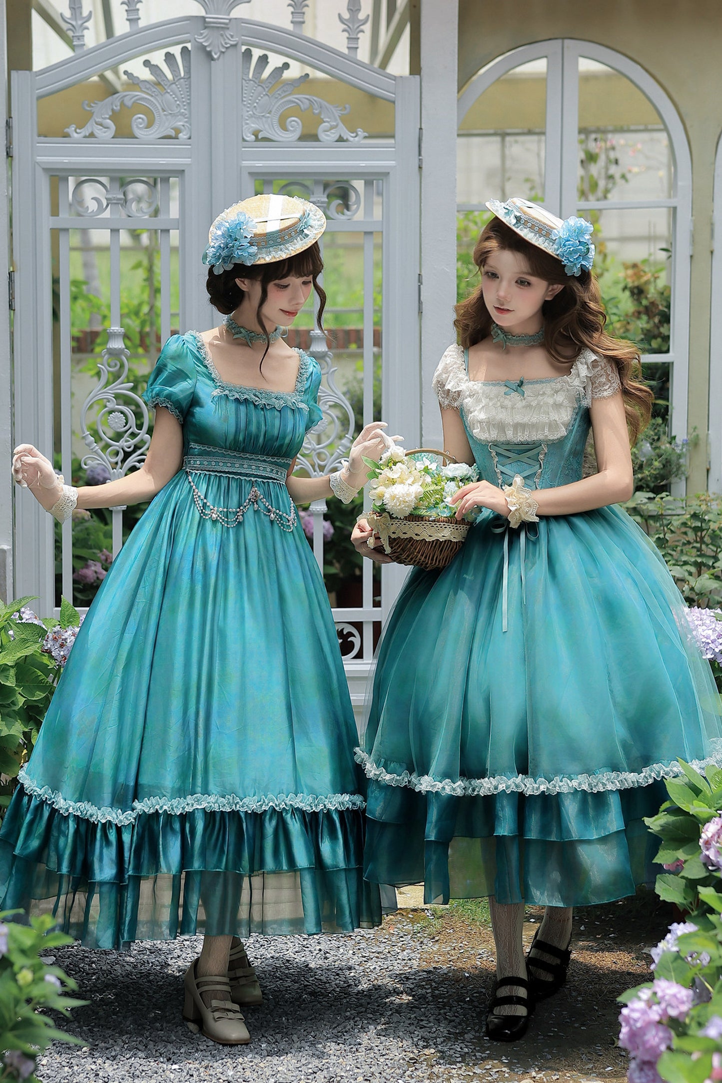 Water Lily Floral Long Dress