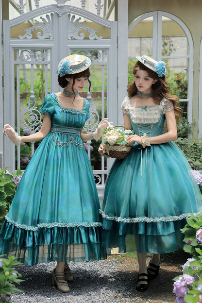 Water Lily Floral Long Dress