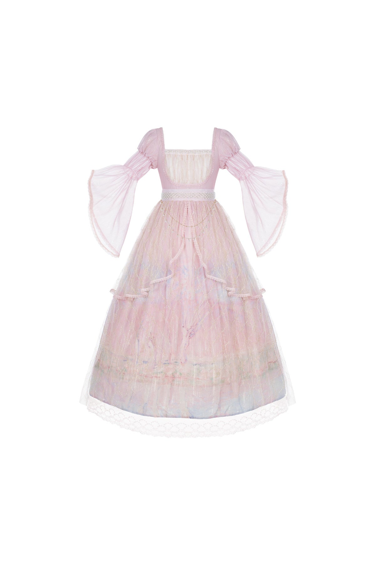 Ölgemälde-Lolita-JSK-Set mit hoher Taille