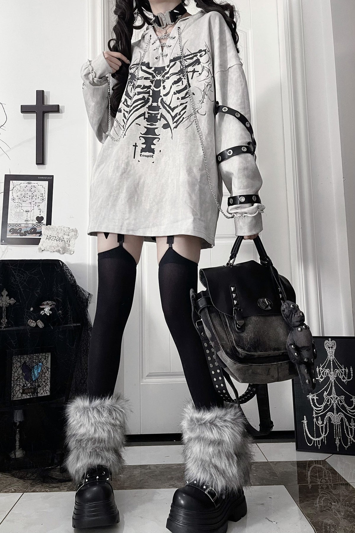 Bone Rib Tie-Dye Hoodie
