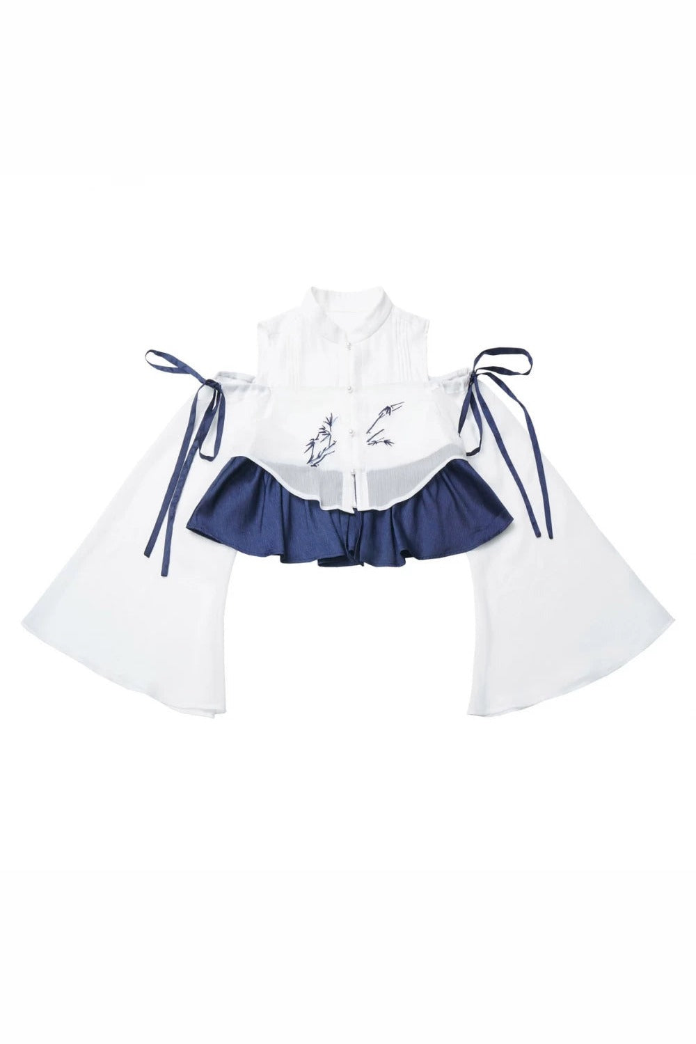 サブカルモダンチャイナトップス+パンツ＋オフショルダーシャツ＋スカート