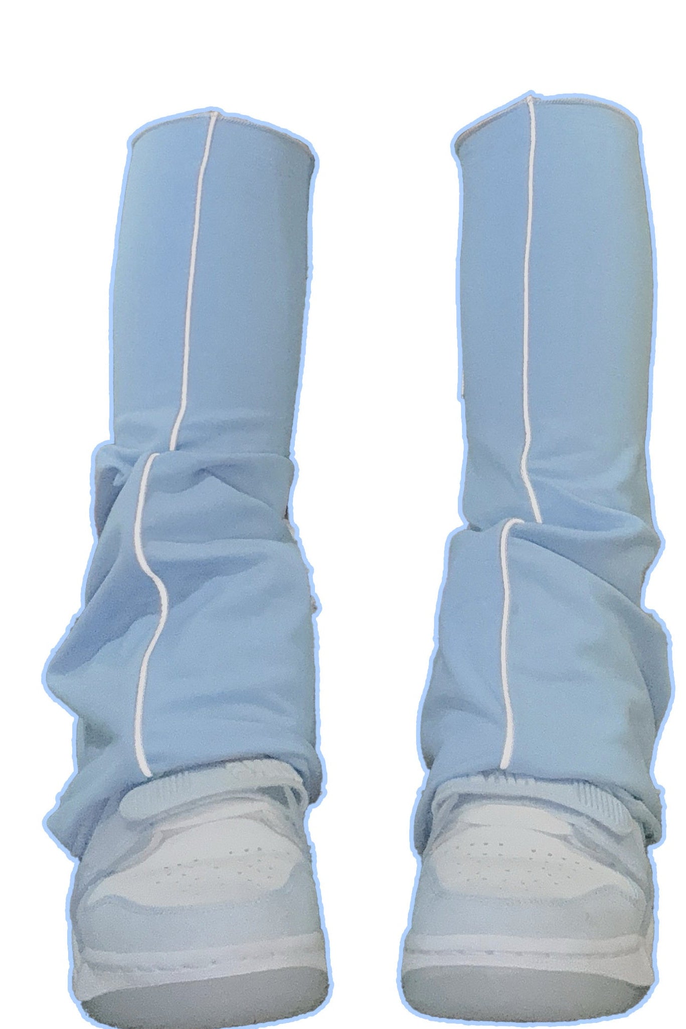 Reflective Lamb Hoof Pleated Leg Warmers