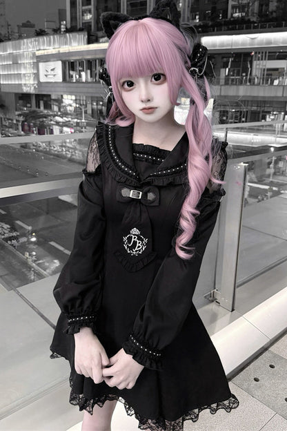 Black Lace Princess Dress+ Bag