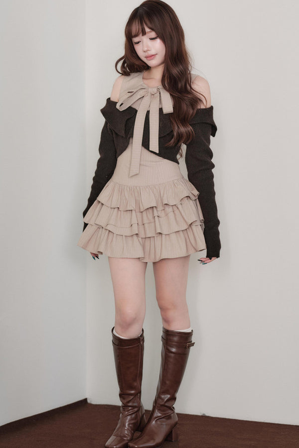 Multi-Layered Knit Top and Dress Set