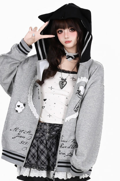 Cat Ear Lace Bow Jacket