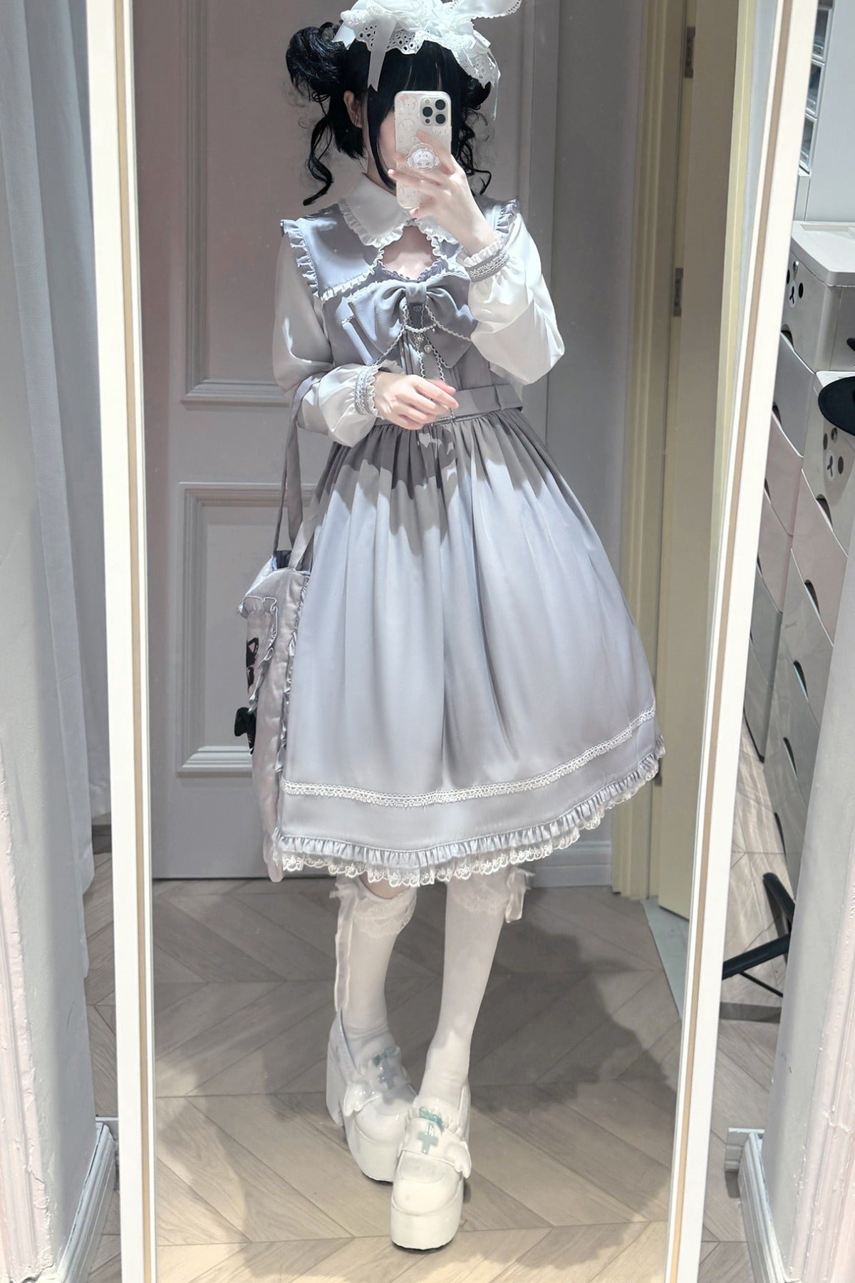 Moonlight Trio Lace Bow Dress