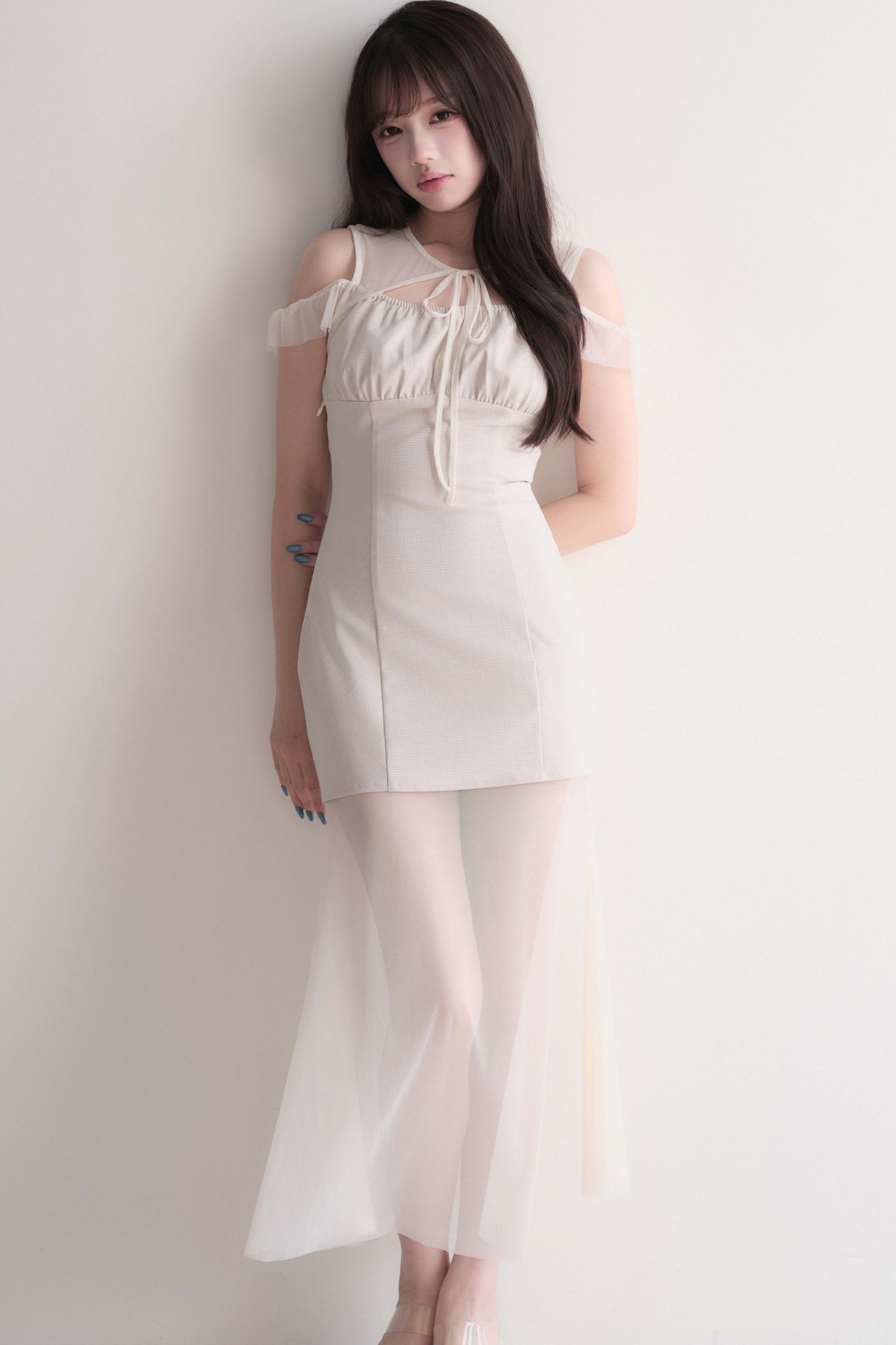 Elegant Sheer Layered Maxi Dress