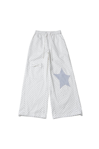 Hellblaues Pony-Jacke-und-Polka-Dot-Hosen-Set