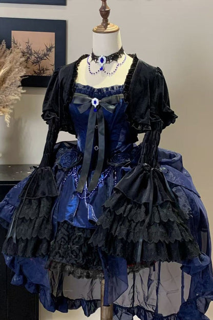 Rose Nebula Velvet Princess Sleeve Gothic Jacket
