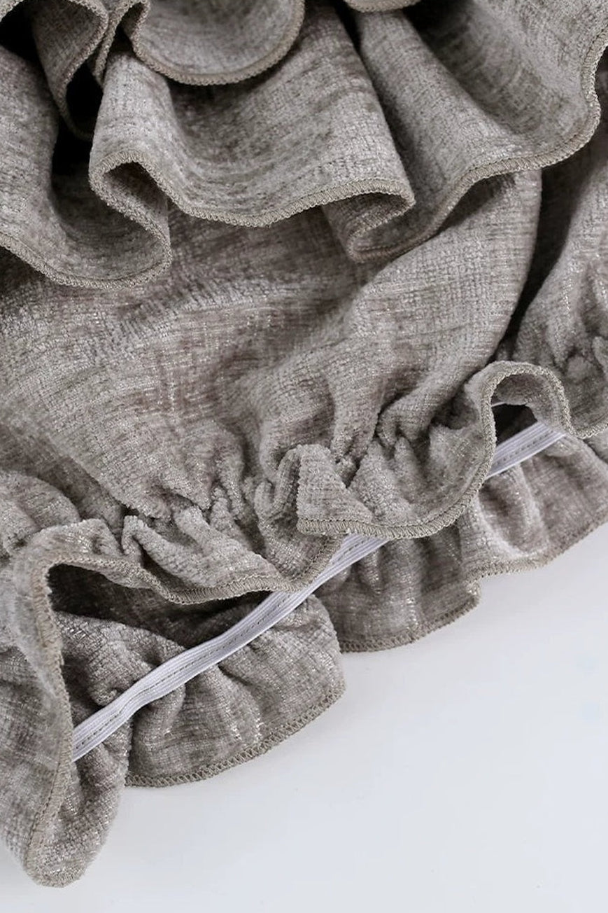 Gray Cat Ear Jacket with Tiered Cake Skirt Set-Up