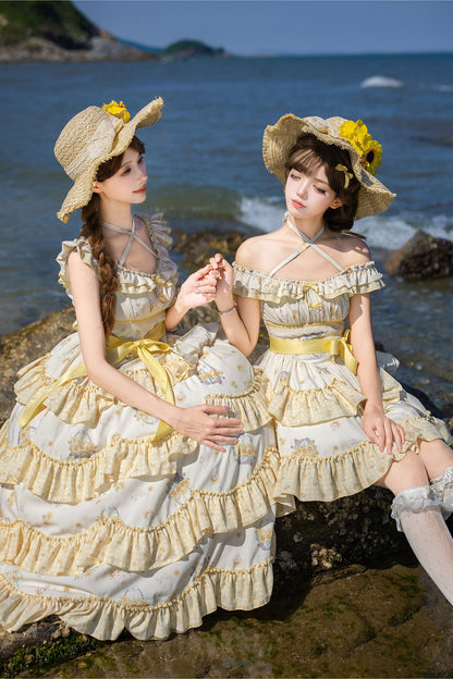 Sunflower Garden Ruffle Dress Set
