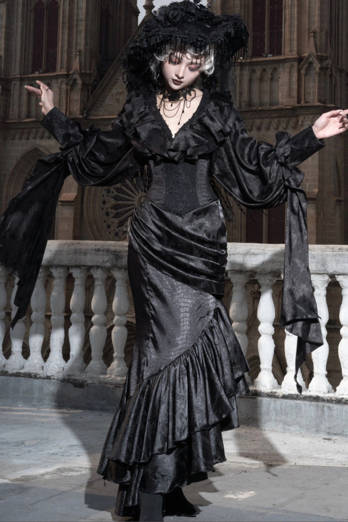 Oracle V-Neck Batwing Blouse