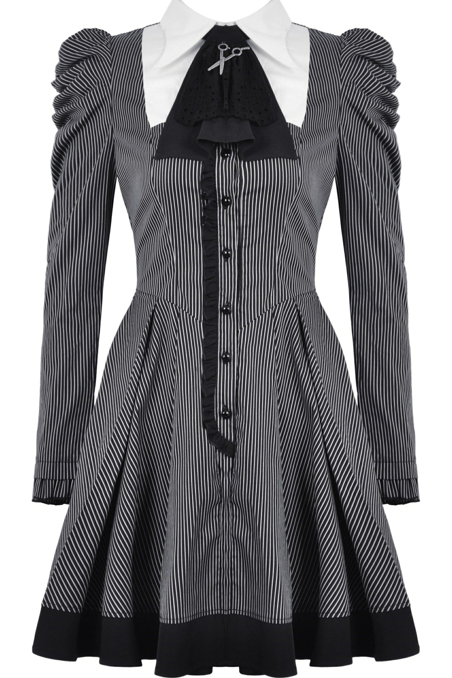 Gothic Lady Striped Dress