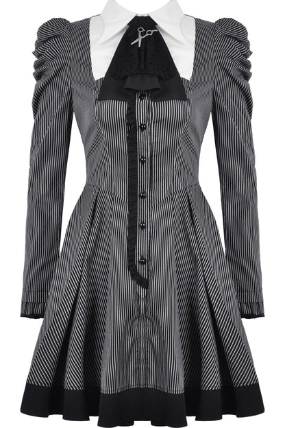 Gothic Lady Striped Dress