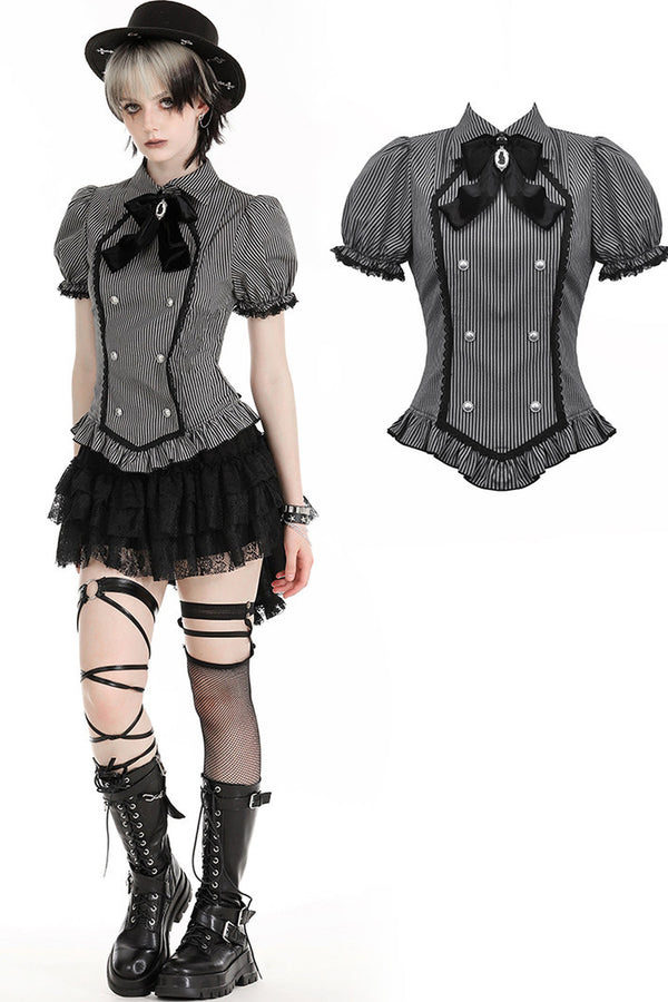 Gothic Lady Puff Sleeve Top