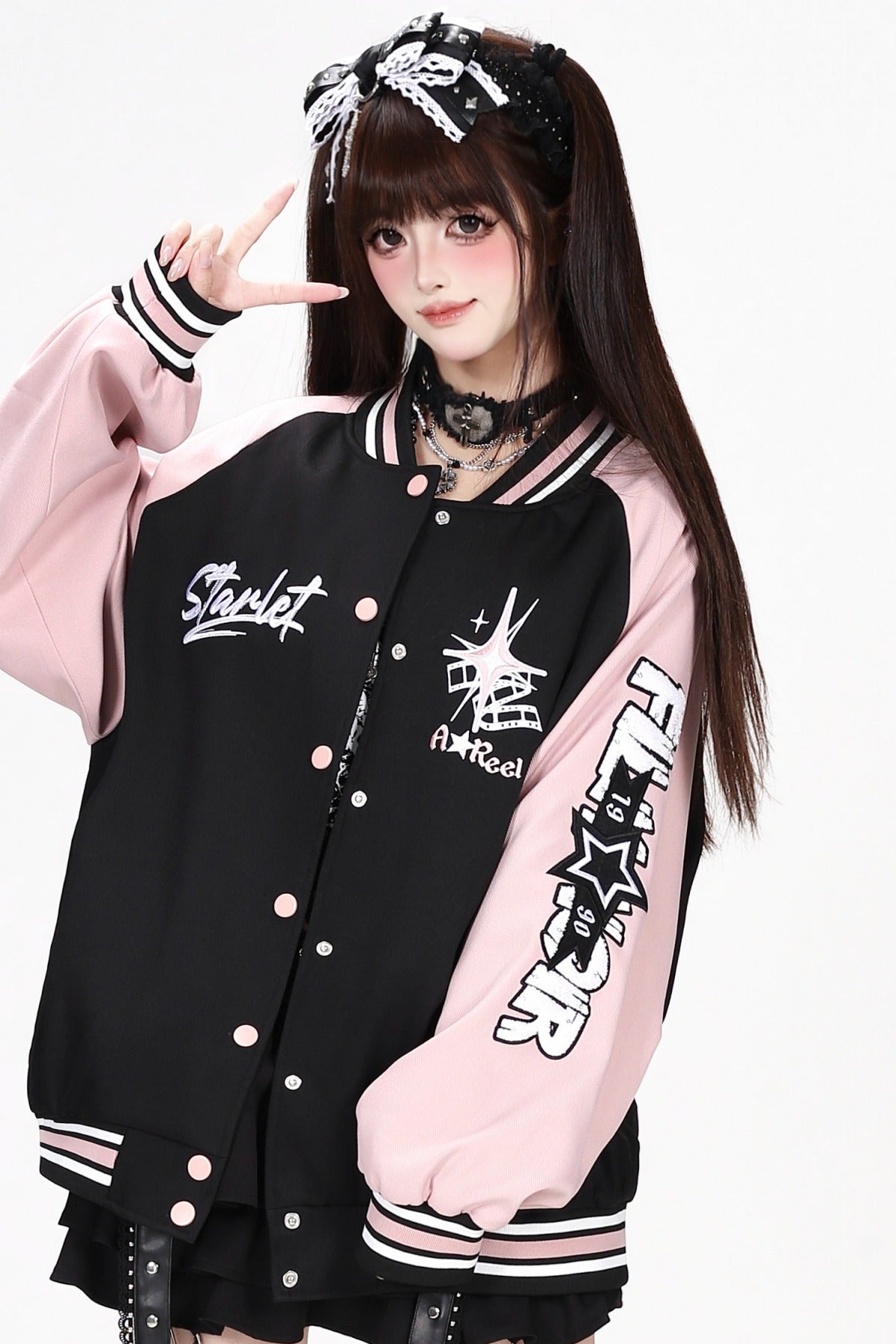 Retro Embroidered Varsity Jacket