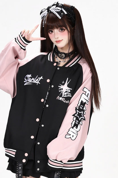 Retro Embroidered Varsity Jacket