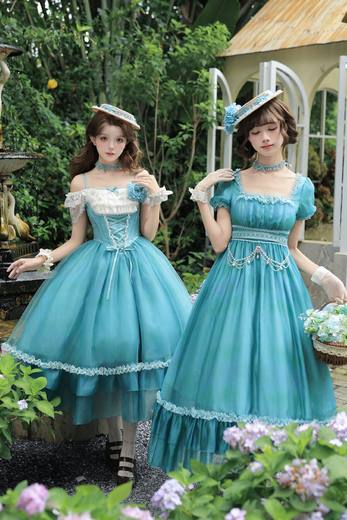 Water Lily Floral Long Dress