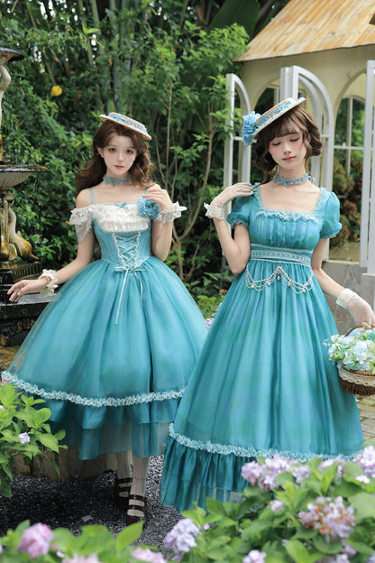 Water Lily Floral Long Dress