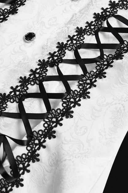 Chemise gothique à laçage et manches princesse