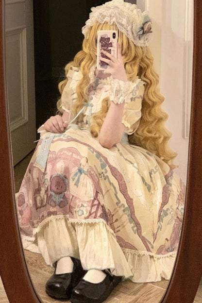 Teddy Bear Print Doll Lolita Dress