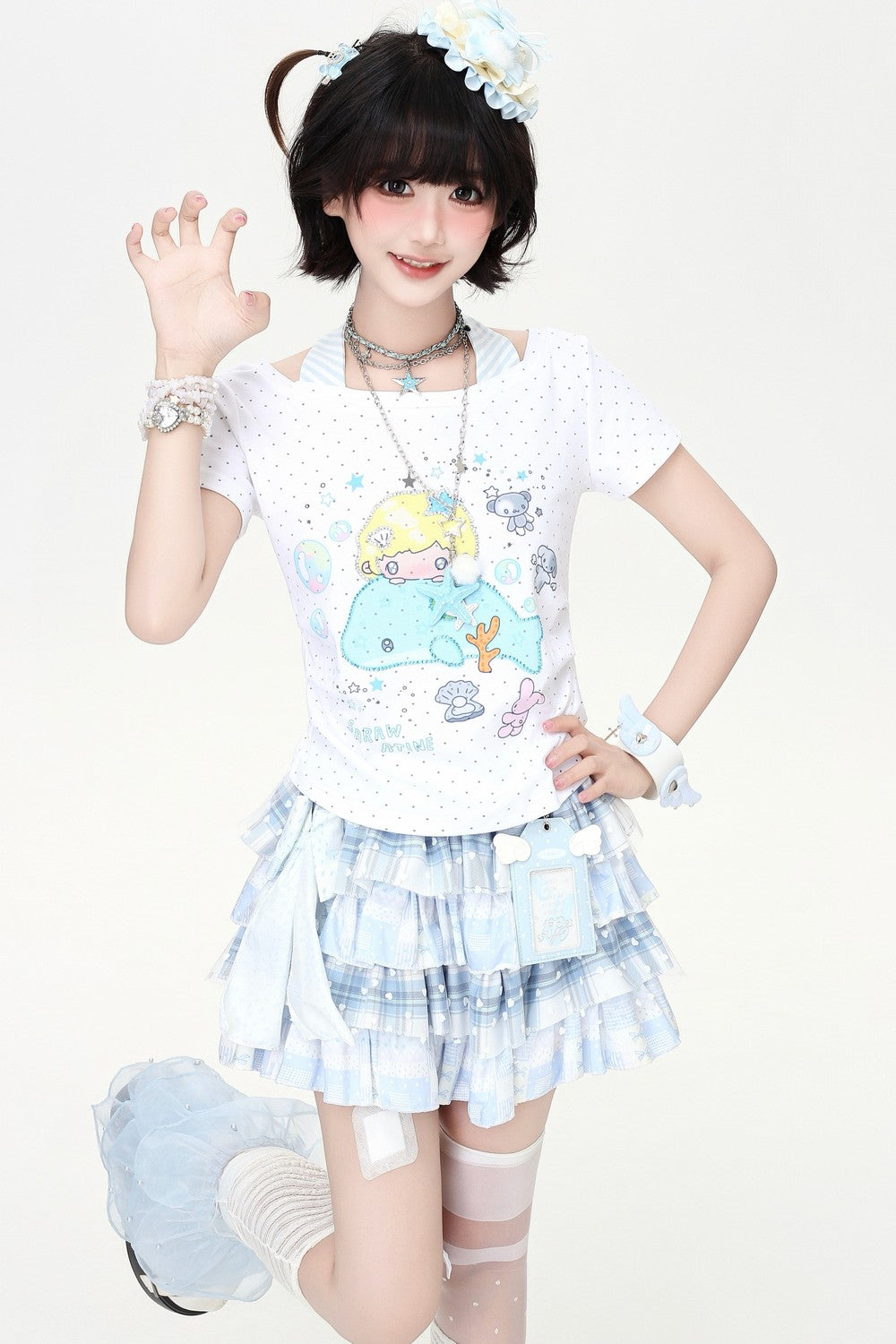 Dreamy-Cute Marine Candy Top