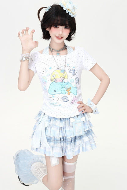 Dreamy-Cute Marine Candy Top