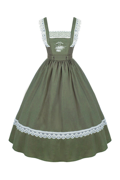 Twin Floral Basket Embroidered JSK Set-Up