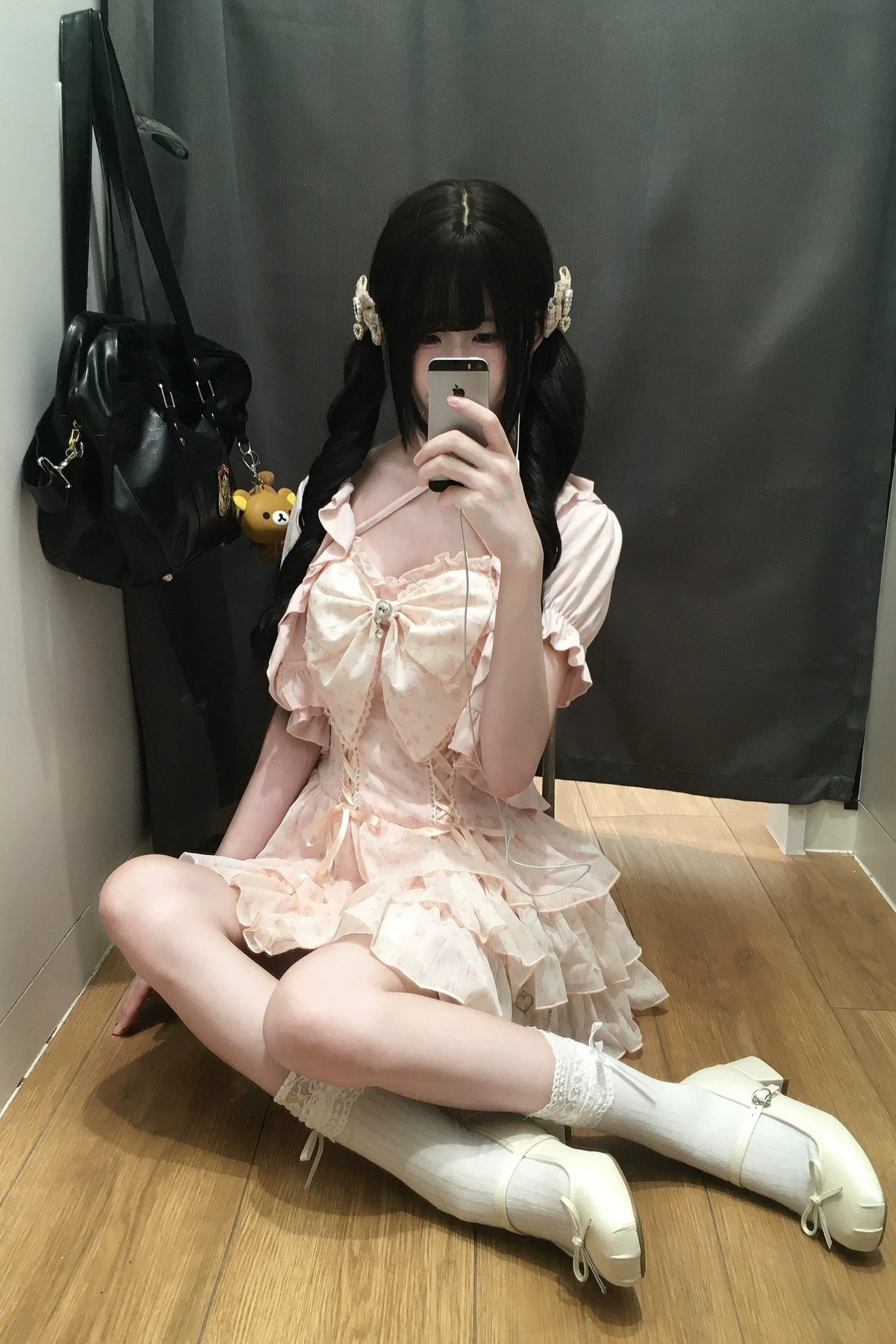Floral Dress and Knit Cardigan Set