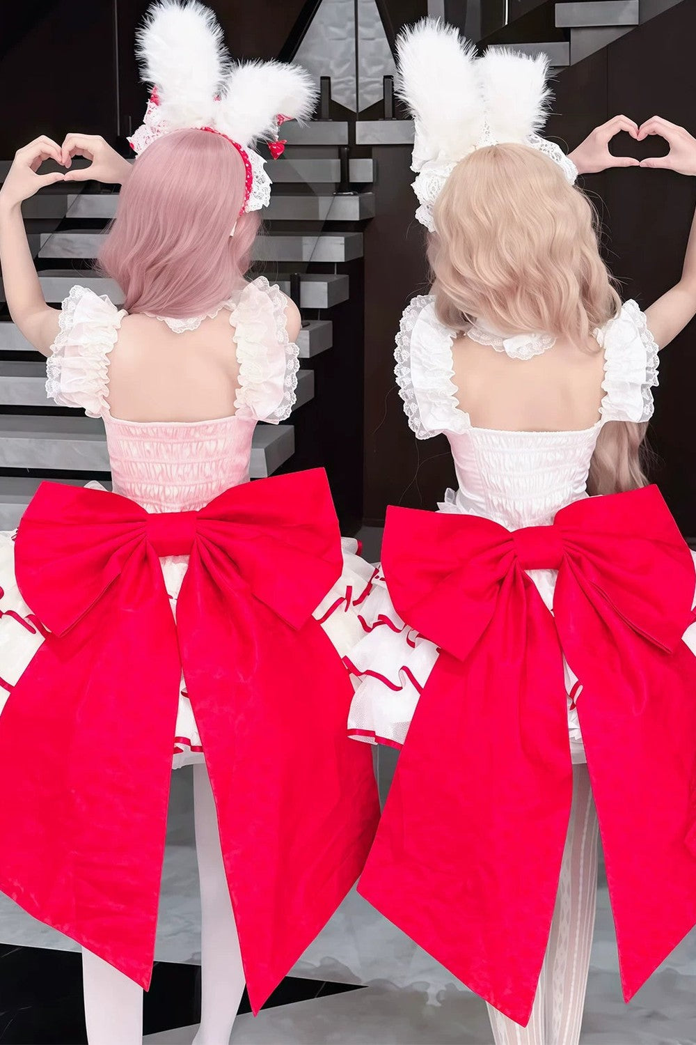 Cupid Strawberry Fairy Dress + Train Ribbon Belchic Cupid Strawberry Fairy Dress + Train Ribbon Belchic