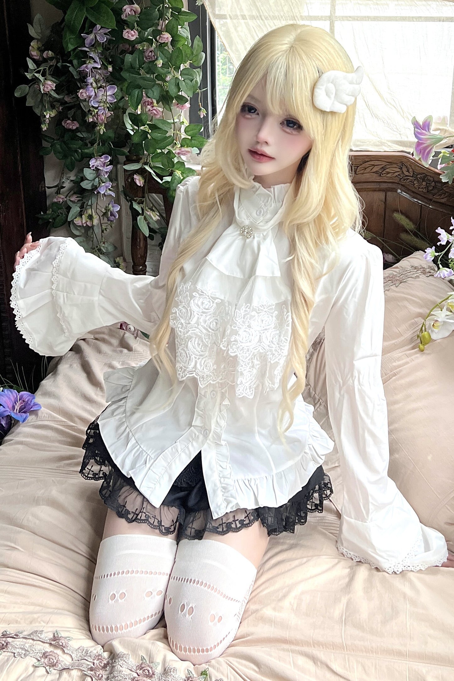 French Court Style Lace Ruffle Shirt