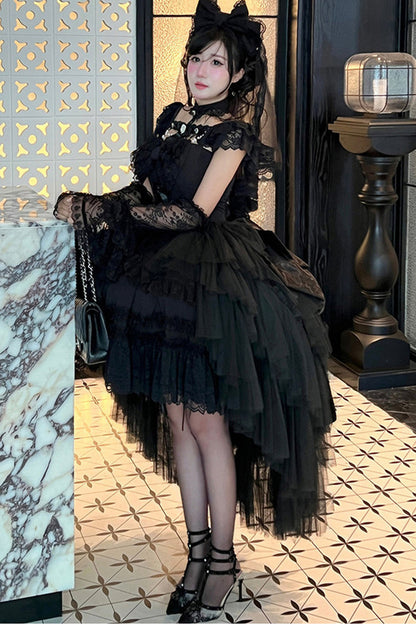 Black & White Angel Bridal Dress