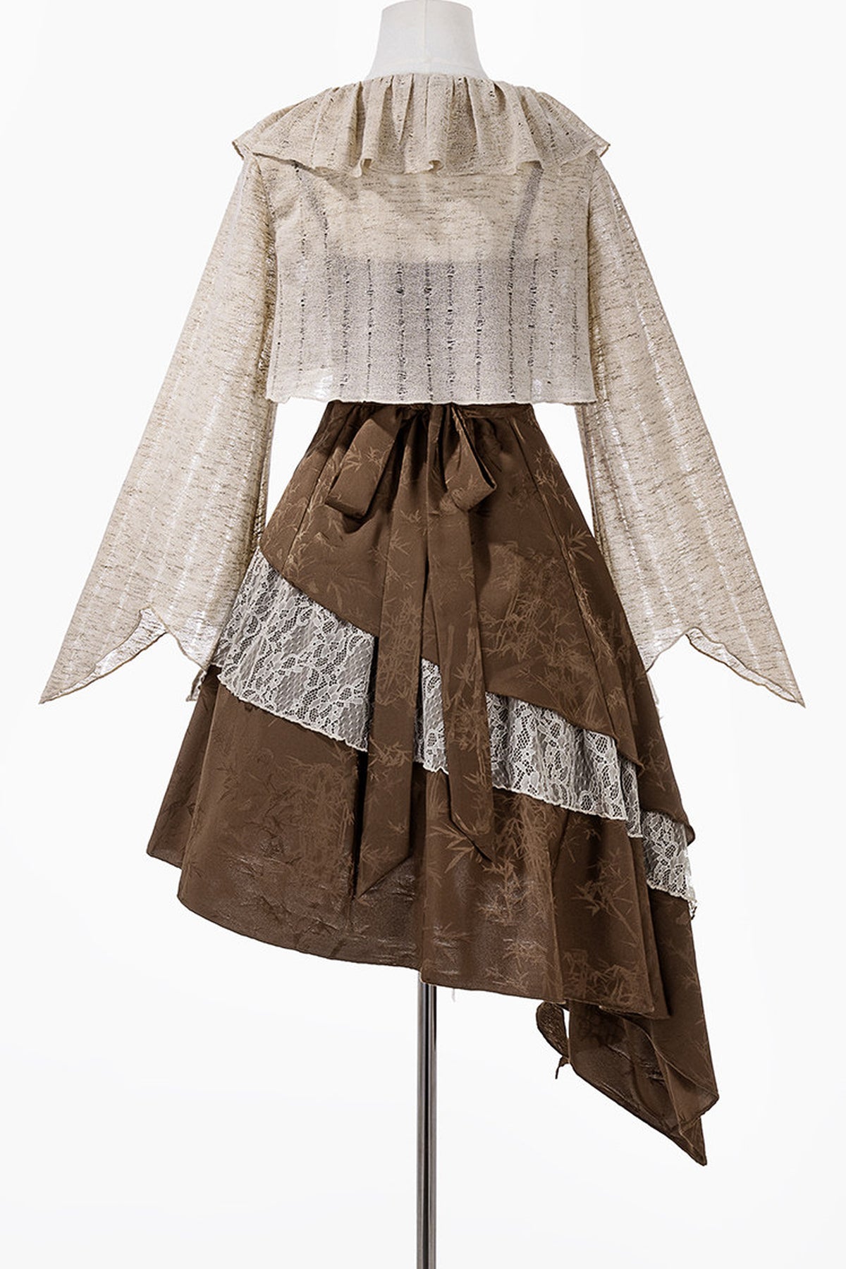 Dune Traveler Asymmetric Retro Dress Set