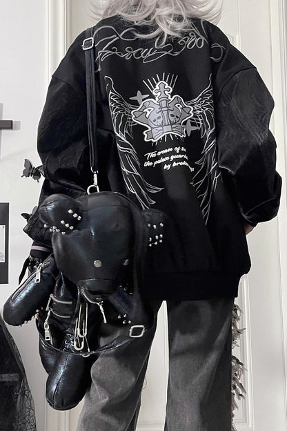 American Retro Embroidered Baseball Jacket
