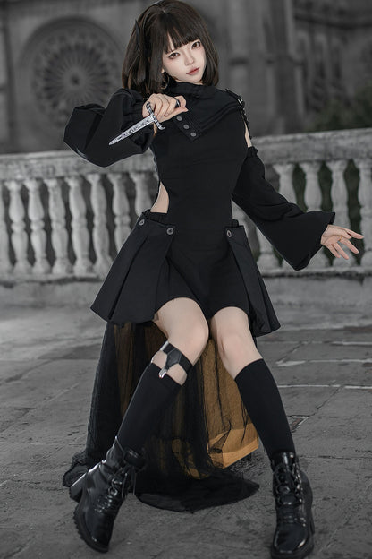Dark Tactical Prince Dress and Pants Set