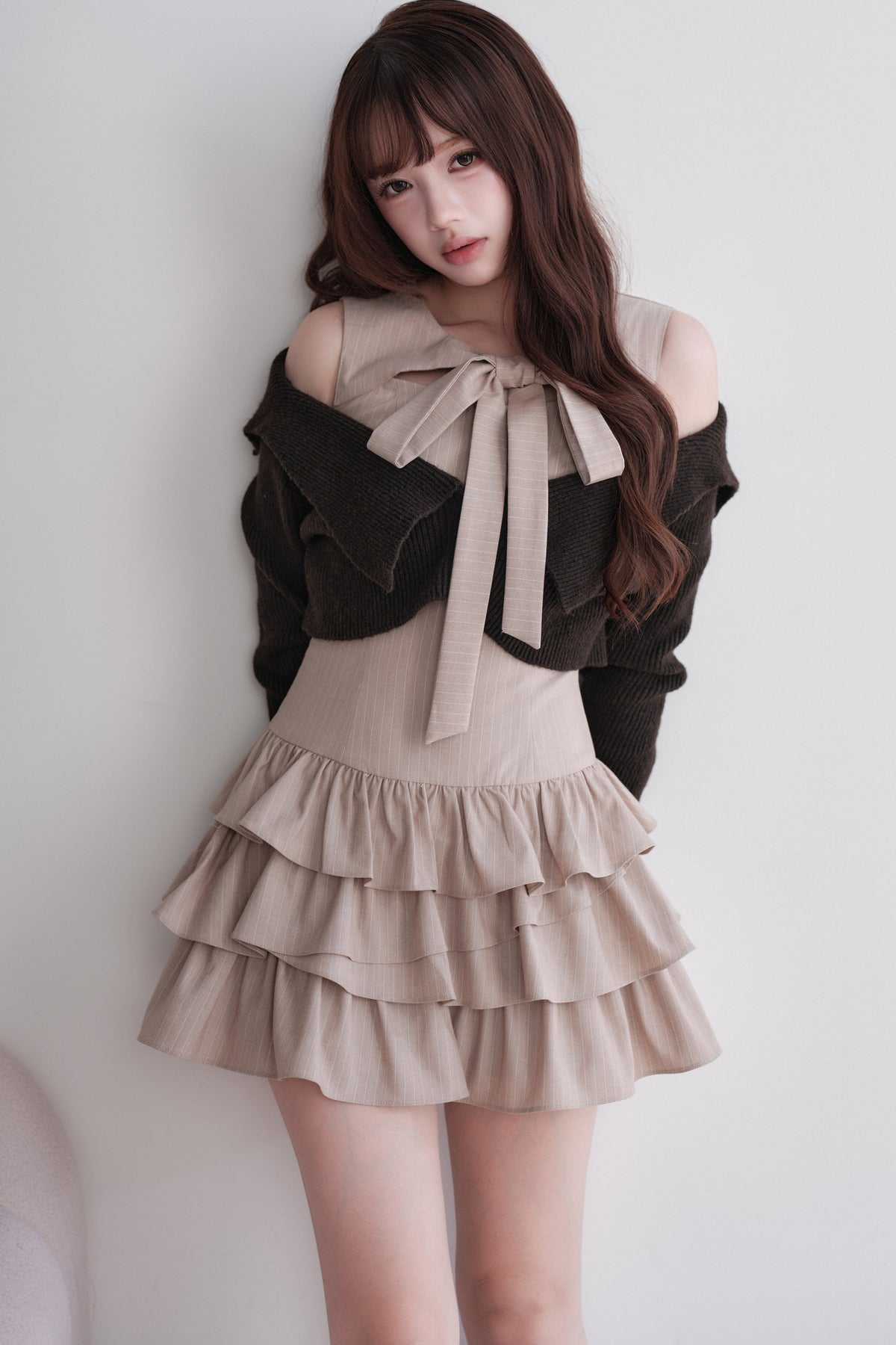 Multi-Layered Knit Top and Dress Set