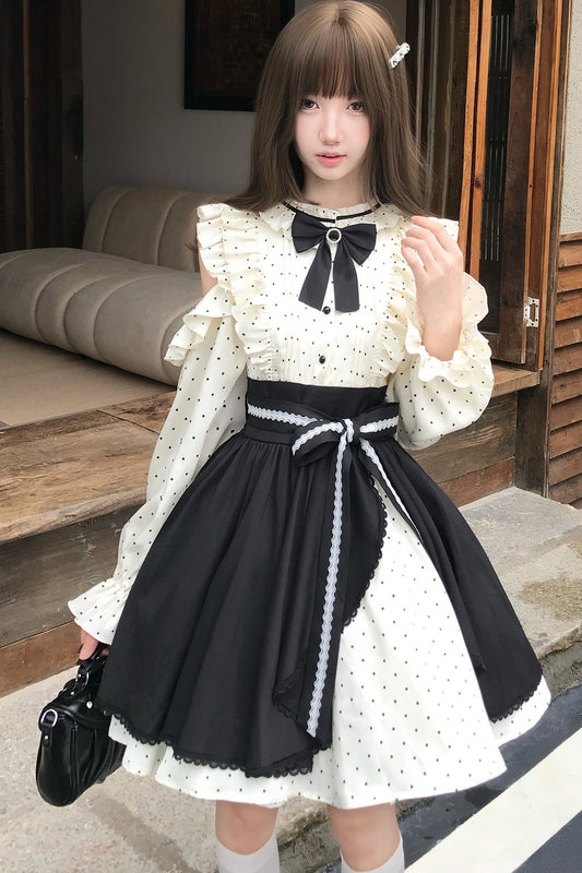 Black White Polka Dot Dress