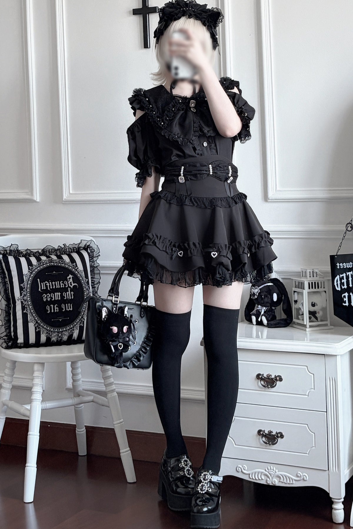 High-Waisted Puffy Cake Skirt Set