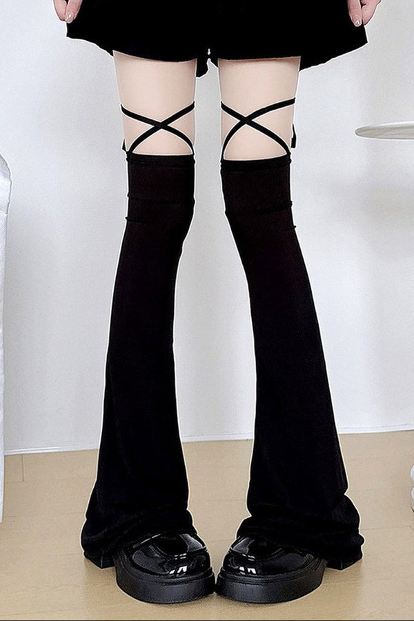 Cross-Tie Over-The-Knee Leg Warmers