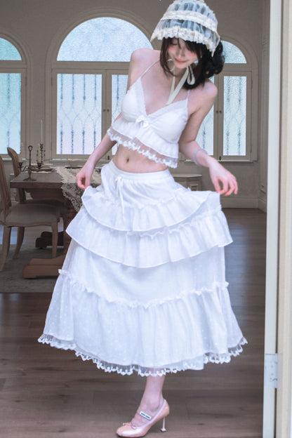 White Resort Maxi Skirt + Top
