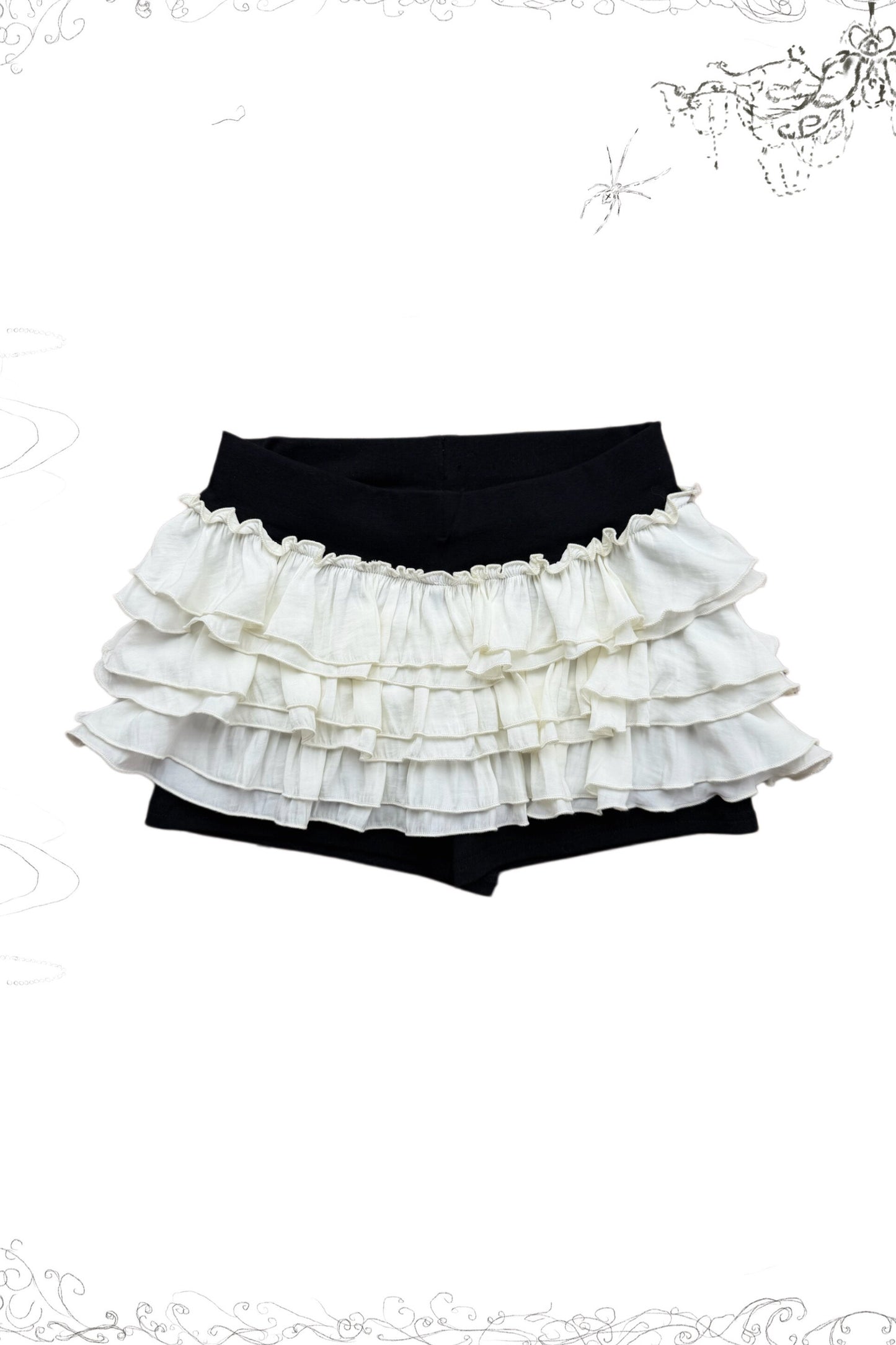 Soft Gothic Ruffle Puff-Sleeve Blazer Set-Up
