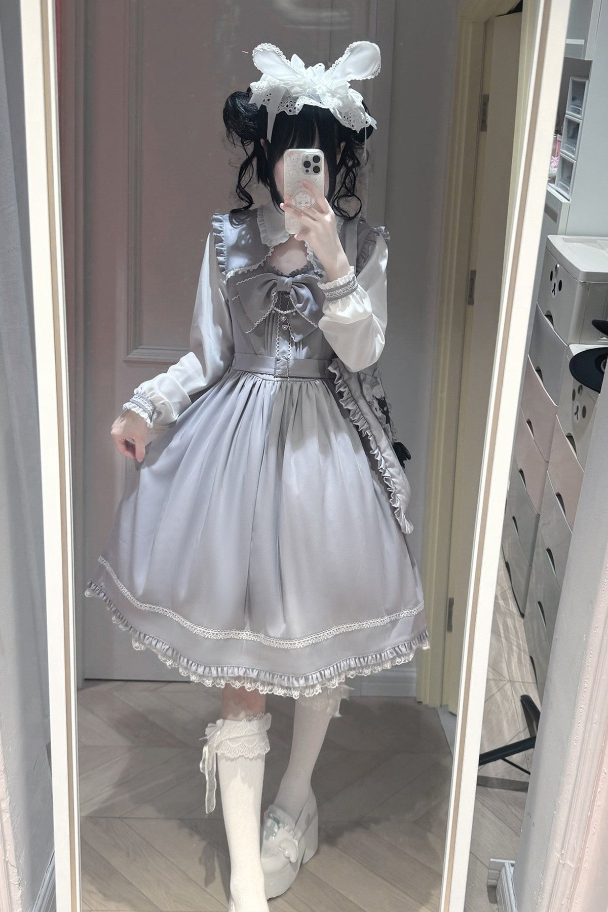 Moonlight Trio Lace Bow Dress