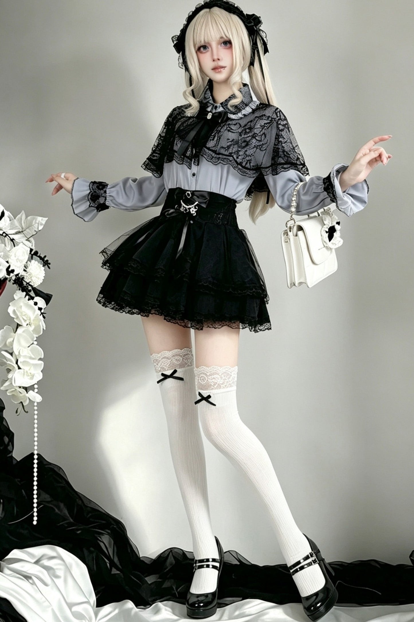 Subculture Lace Shirt & Skirt Set-Up