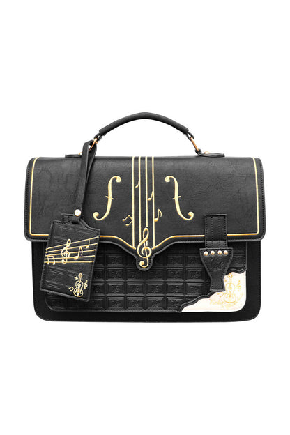 Chocolate Embroidered School Bag